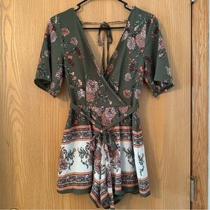 Floral Wrap Romper